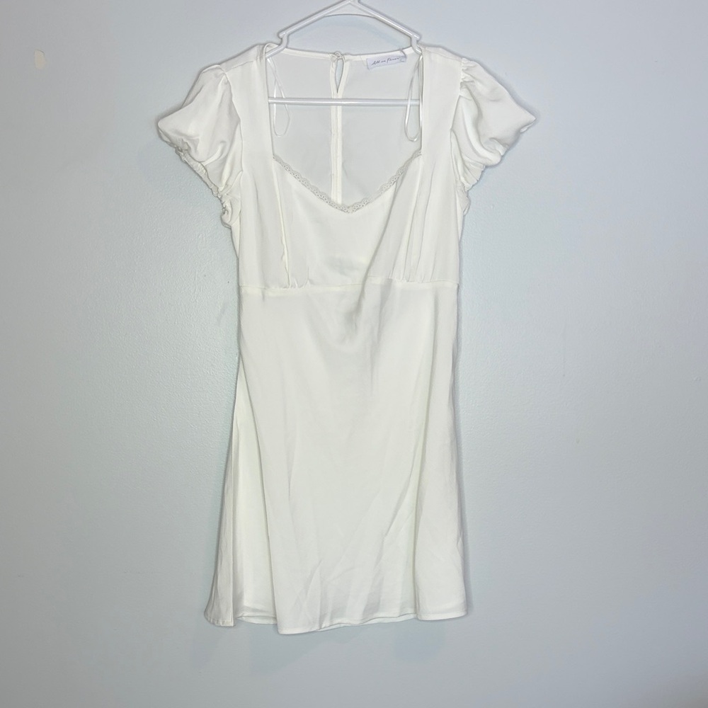NWOT | All in favor white mini dress